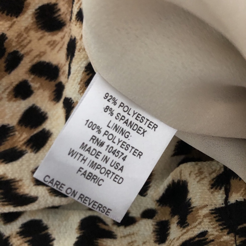 V NECK LEOPARD PRINT SHIFT DRESS - Picture 5 of 6